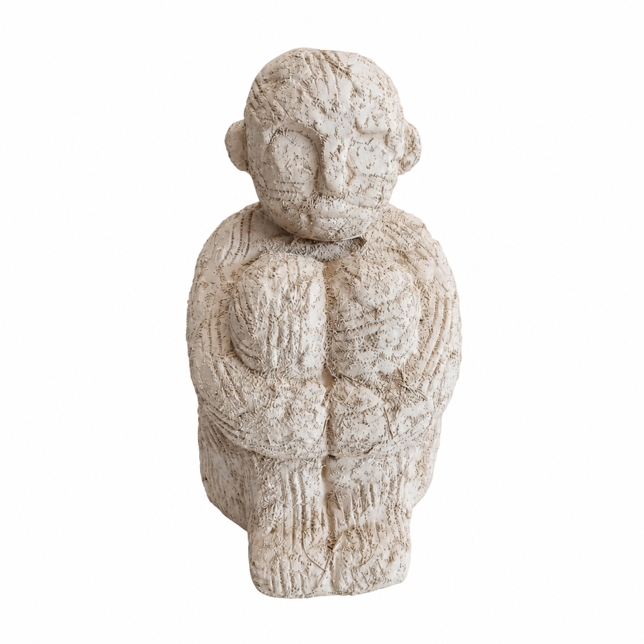 70104 - ESCULTURA EM CERAMICA HOMEM SENTADO G
