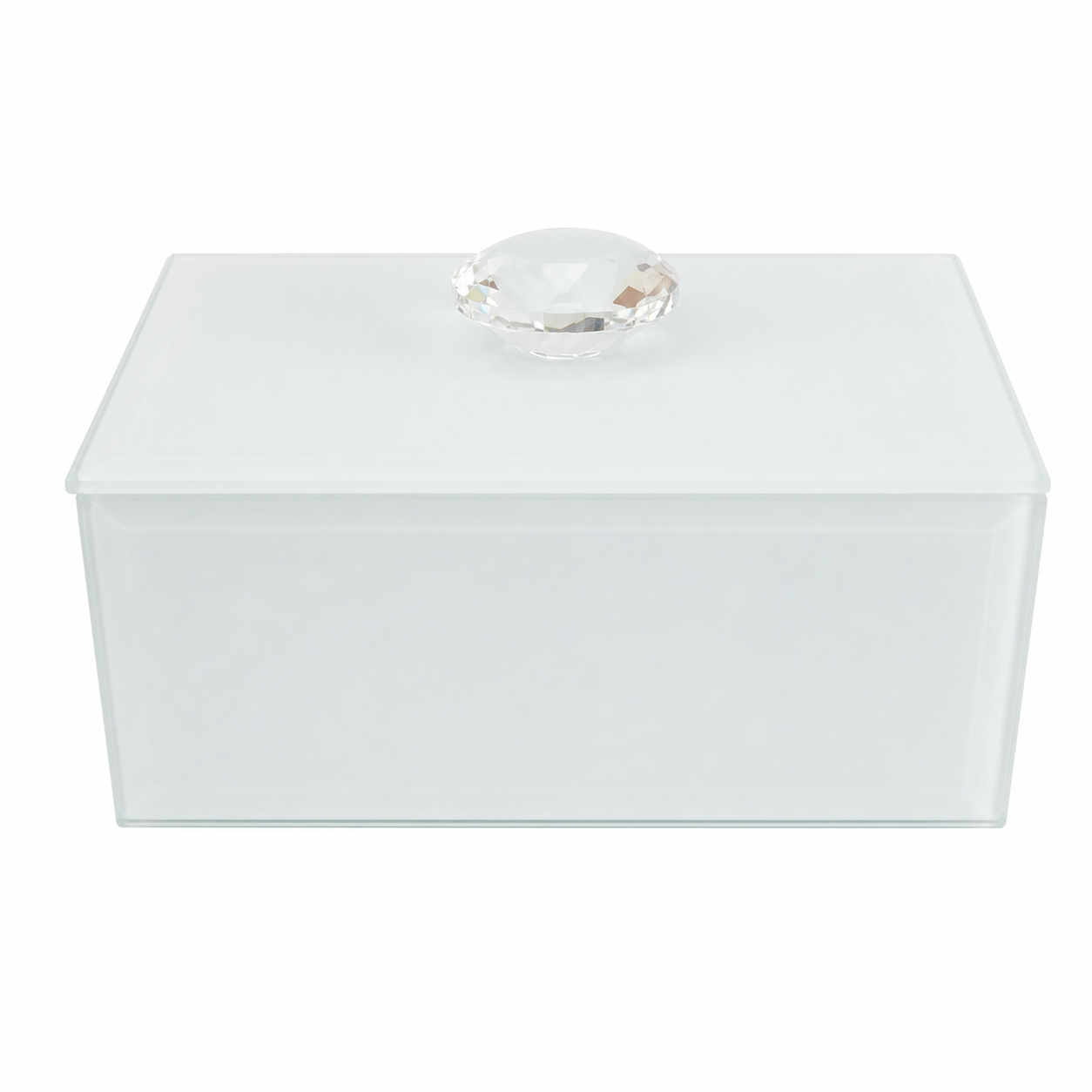 PORTA JOIAS MDF BRANCO ESPELHADO