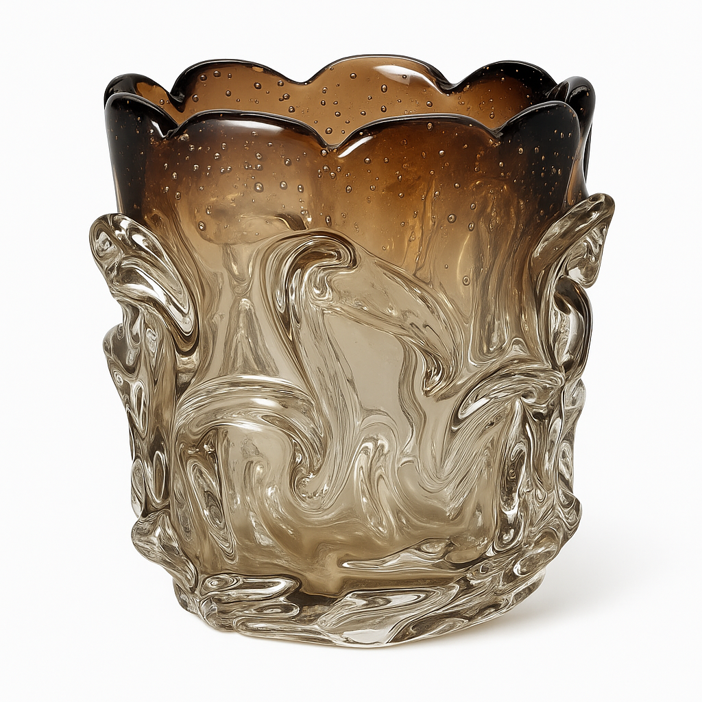 534815 - VASO EM VIDRO MARROM