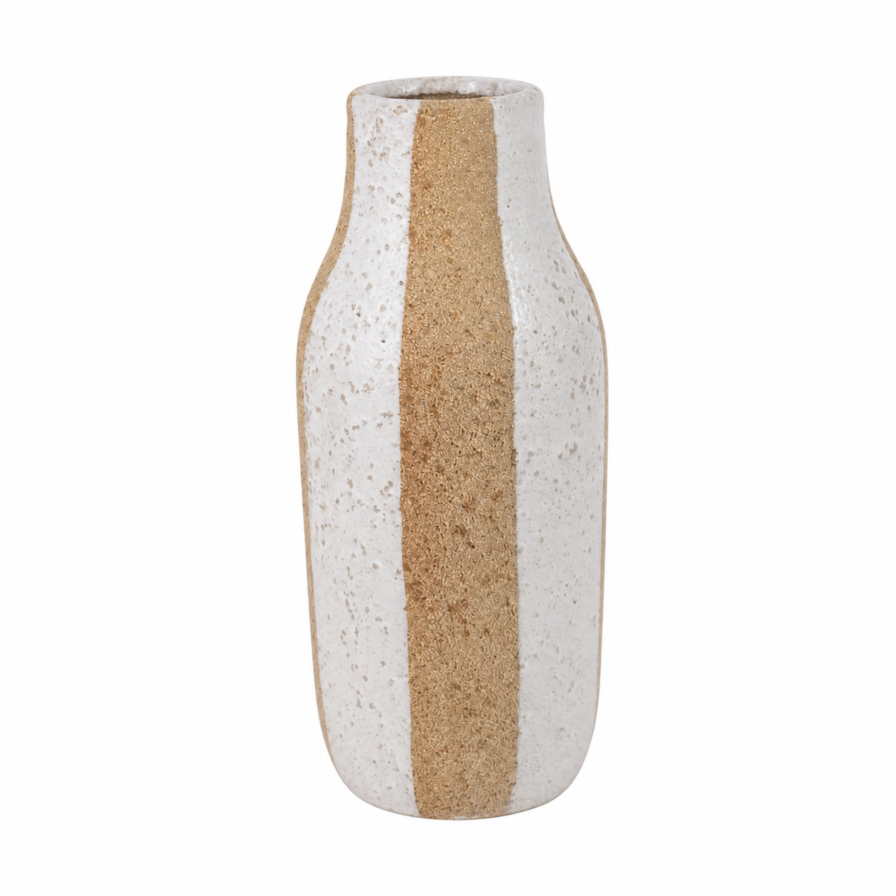 77755 - VASO EM CERAMICA BRANCO COM CREME G