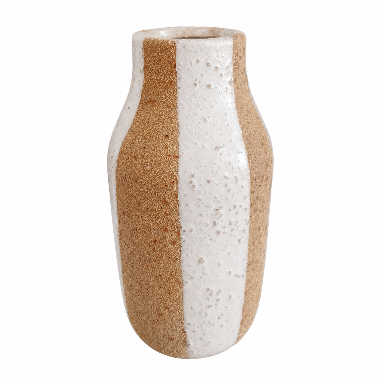 77756 - VASO EM CERAMICA BRANCO COM CREME P