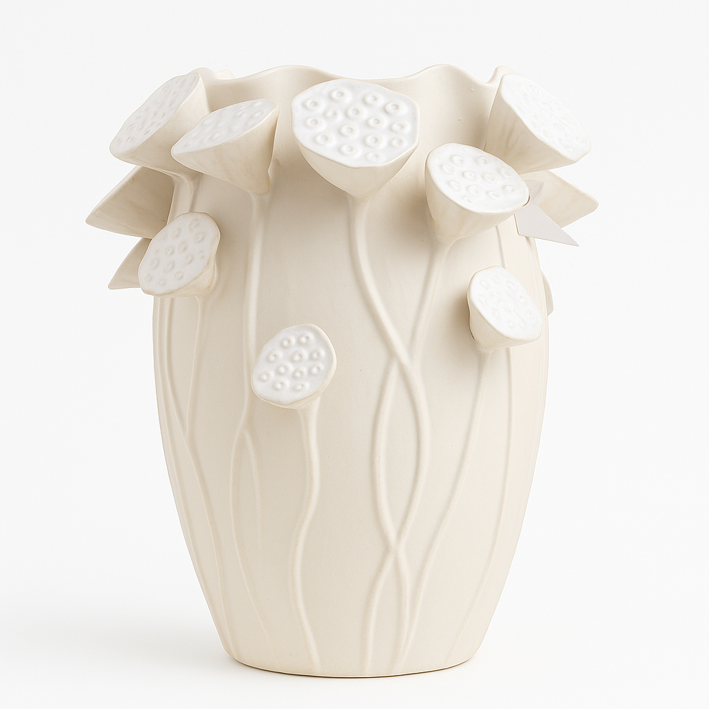 82901 - VASO EM CERAMICA BRANCO G