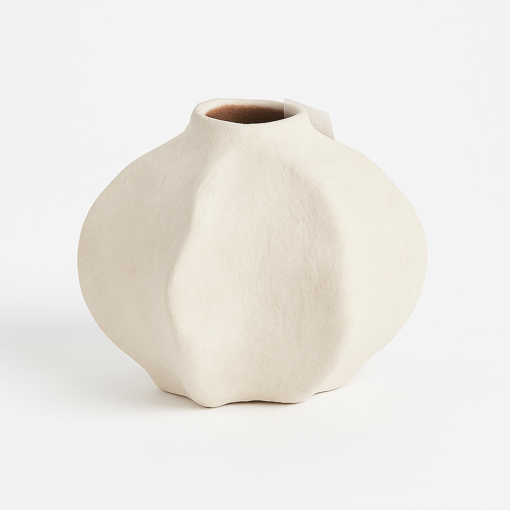 74374 - VASO EM CERAMICA BRANCO P