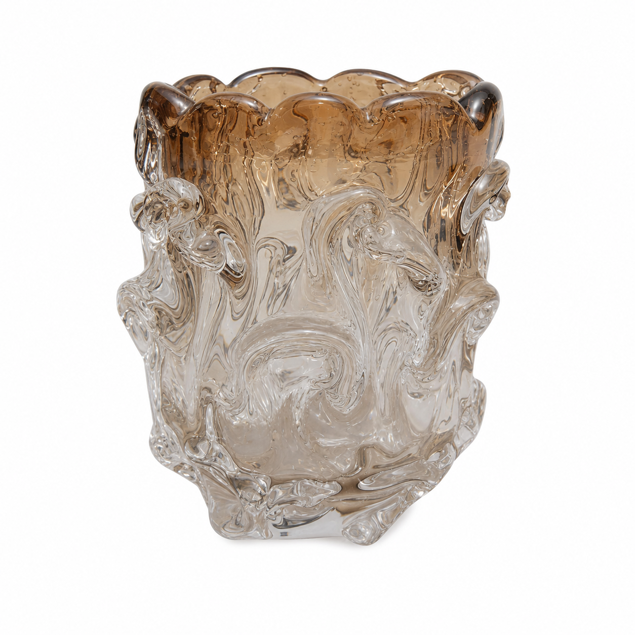 534816 - VASO EM VIDRO MARROM