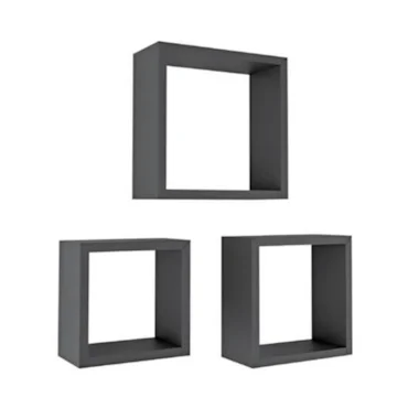Nicho Preto Decorare - Kit 3 Pecas
