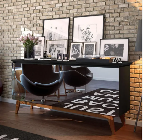 BUFFET CLASSIC 1.6 C/ ESPELHO PRETO FOSCO