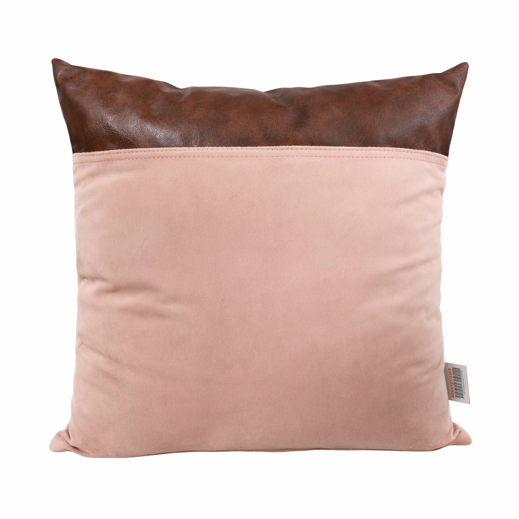ALMOFADA LARVIG VELUDO /COURO LARVIG 45X45