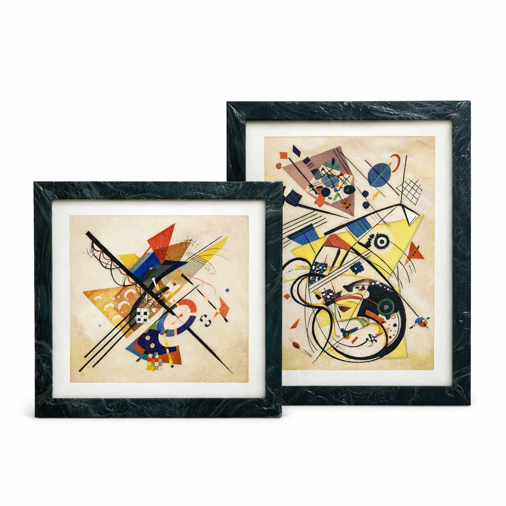 QUADRO COMPOSIÇAO AZUL E AMARELO