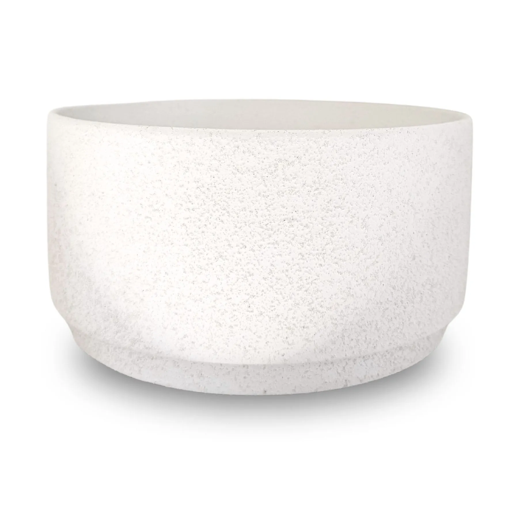 66129 - VASO EM CERAMICA BRANCO TEXTURIZADO