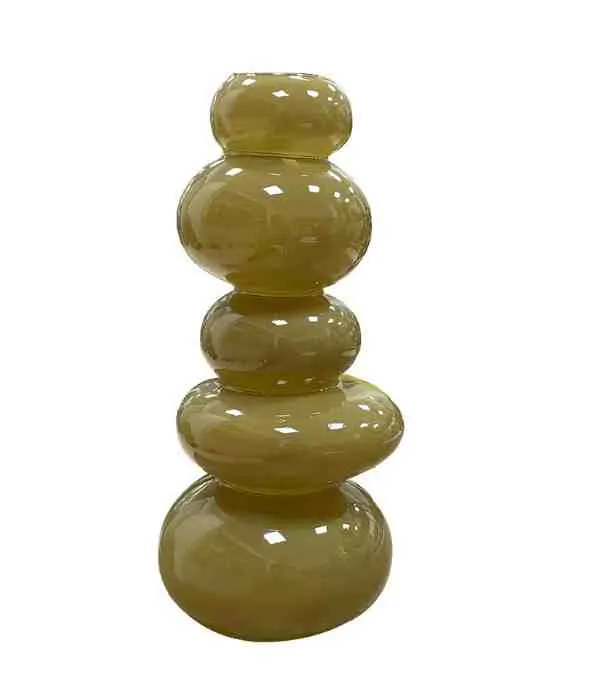 534428 - VASO EM VIDRO BEGE P
