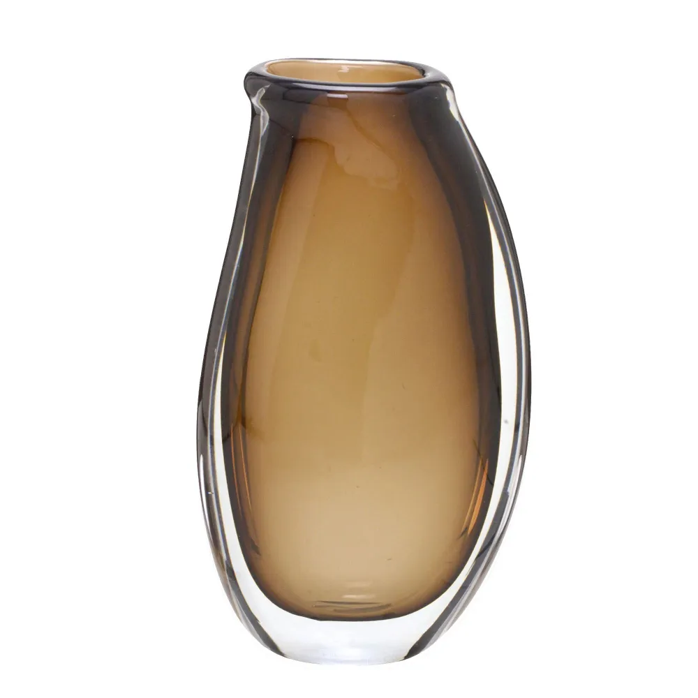 53531 - VASO DECOR EM VIDRO MARROM G