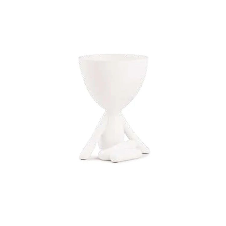 66309 - VASO EM RESINA BRANCO
