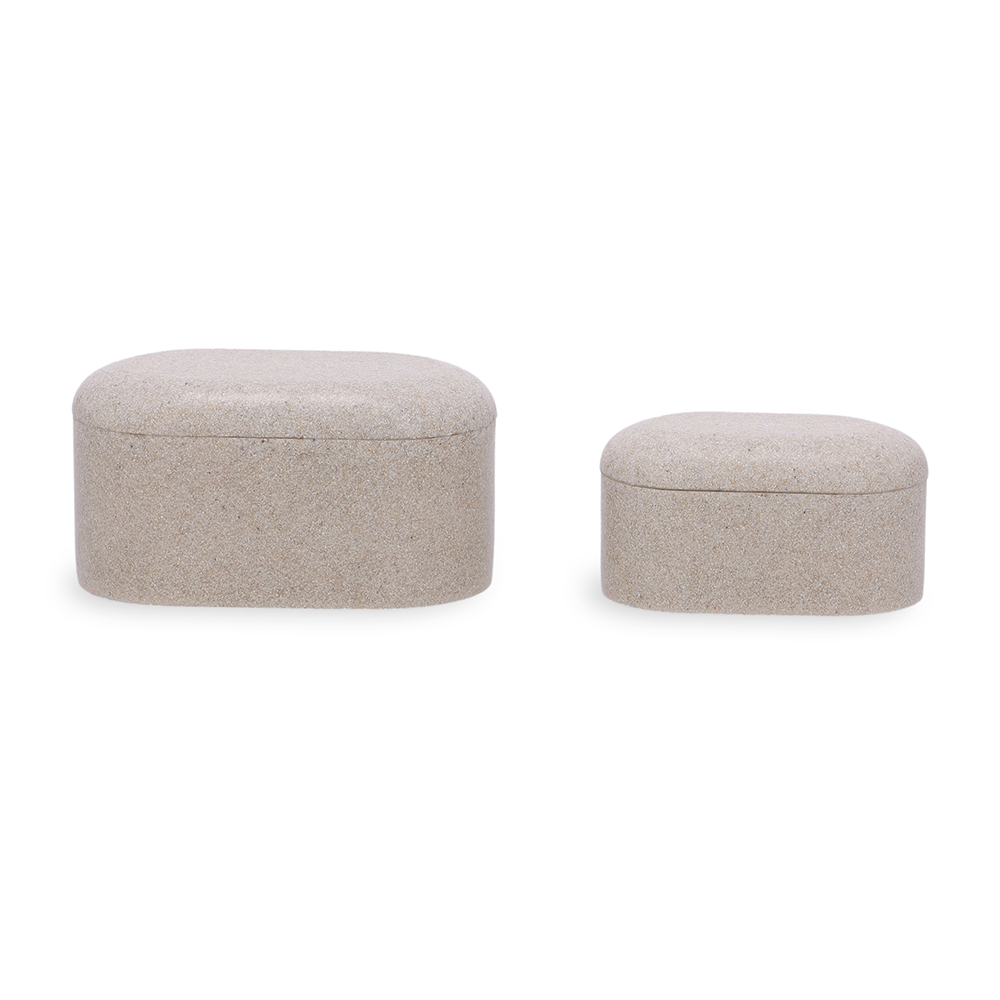 KIT POTES EM POLIRRESINA - 2 PCS