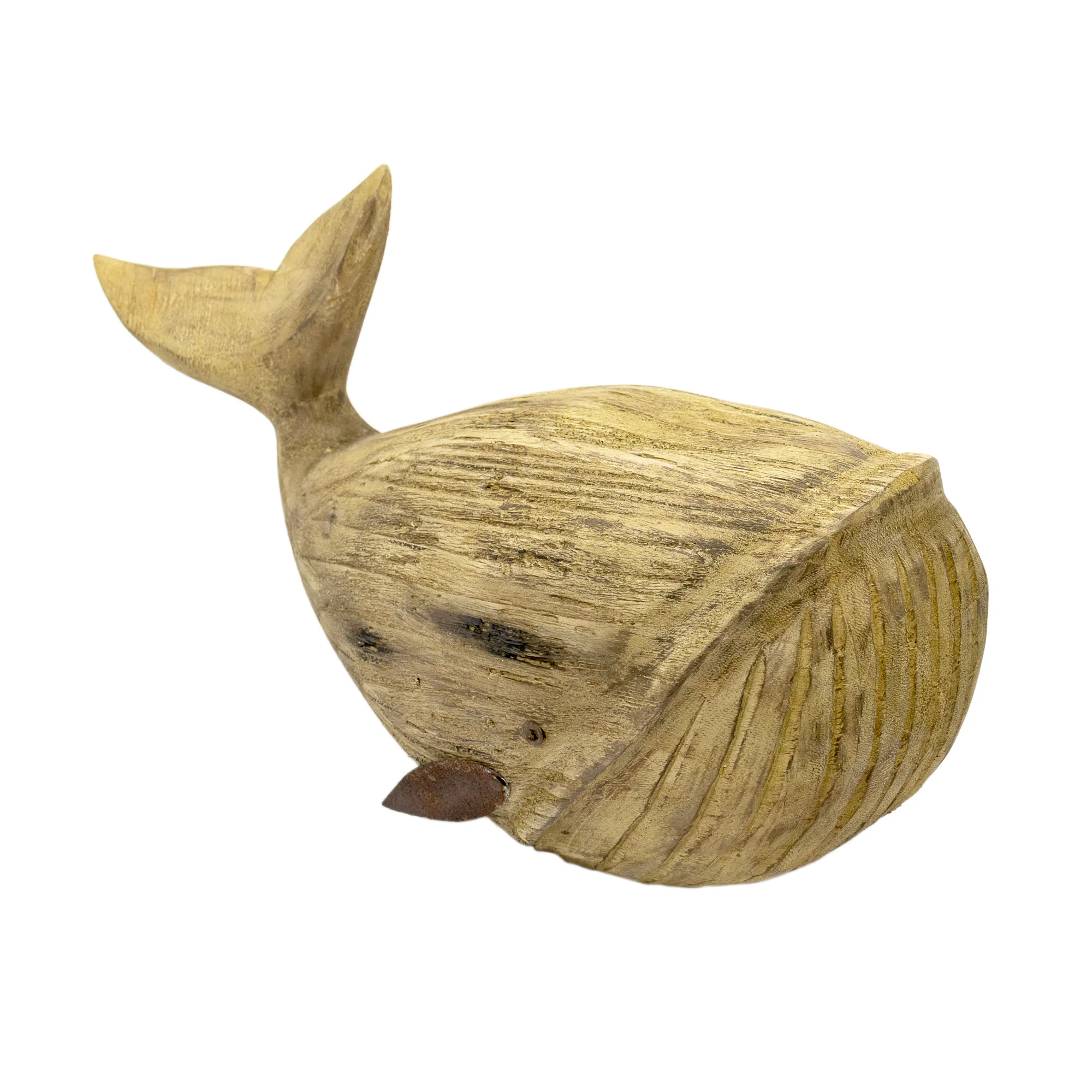 69301 - ESCULTURA DE BALEIA EM MADEIRA G