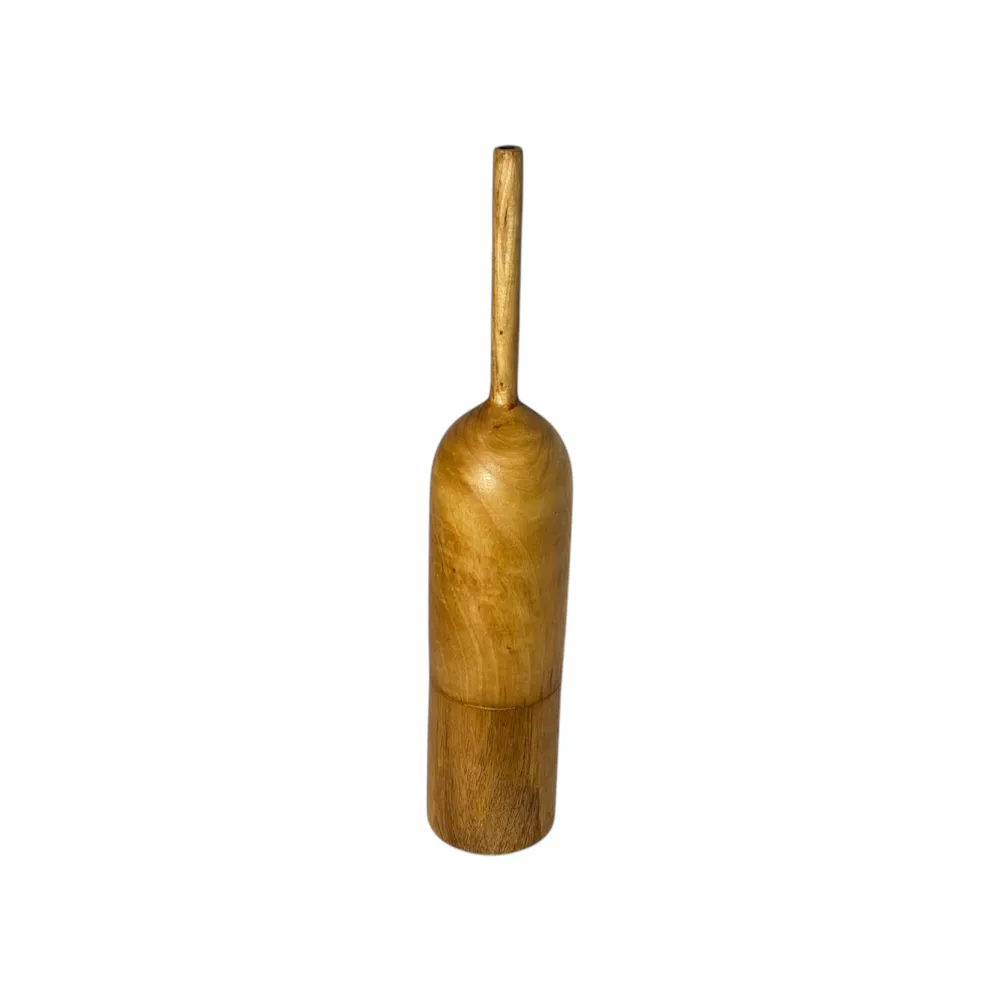 73722 - ESCULTURA DE VASO EM MADEIRA