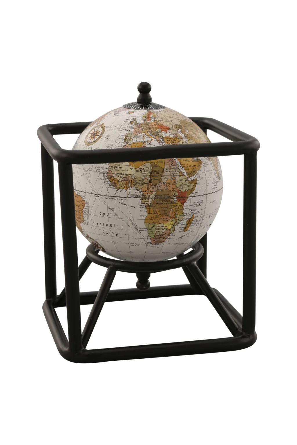 22345 GLOBO PLASTICO QUADRADO METAL 12X12X14CM