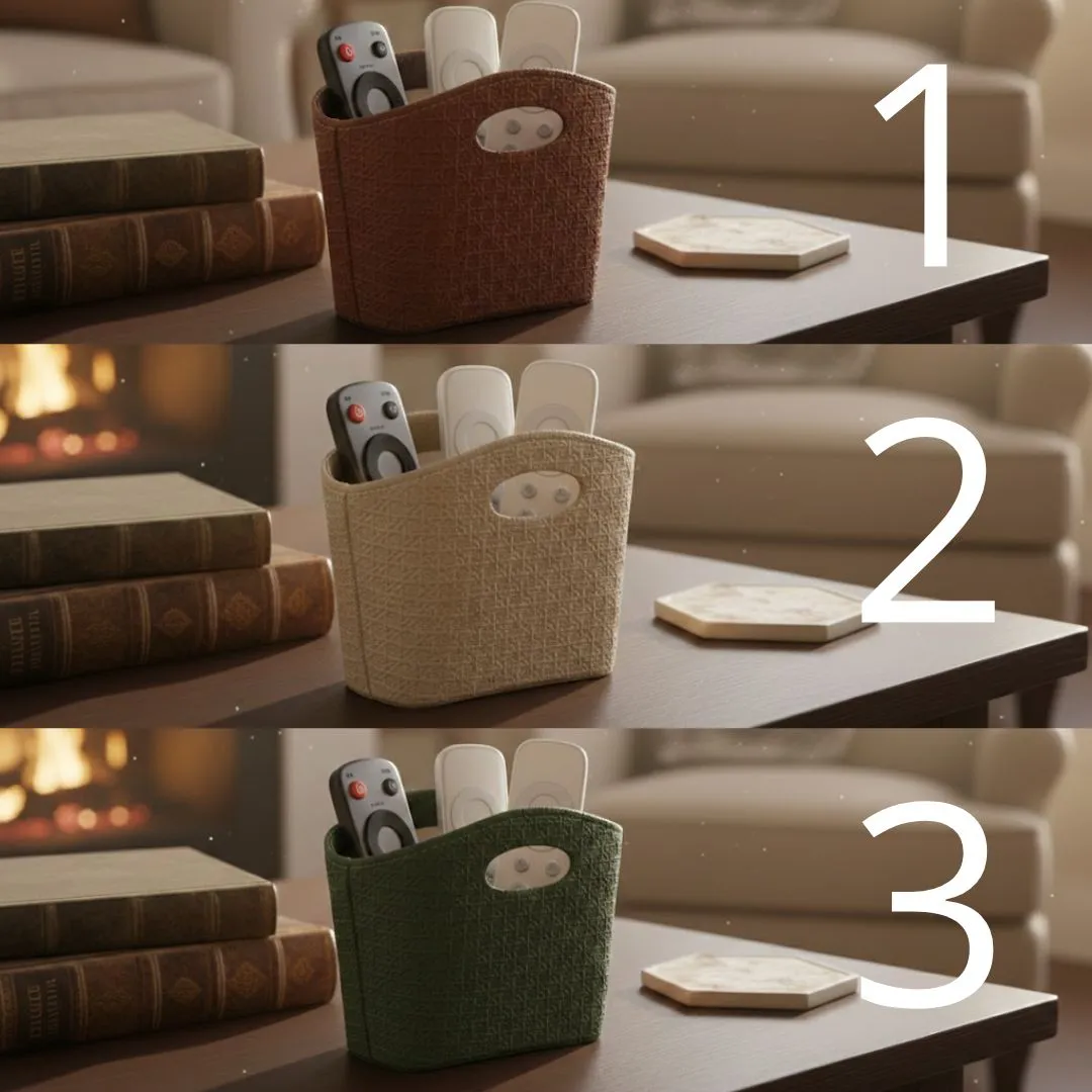 23200 PORTA CONTROLE PU TEXT PALHA 20X16X9CM