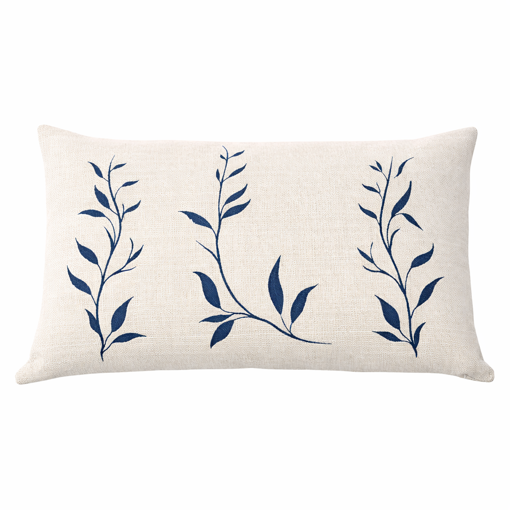 ST76 CP ALMOFADA FOLHAS 30X50 AZUL