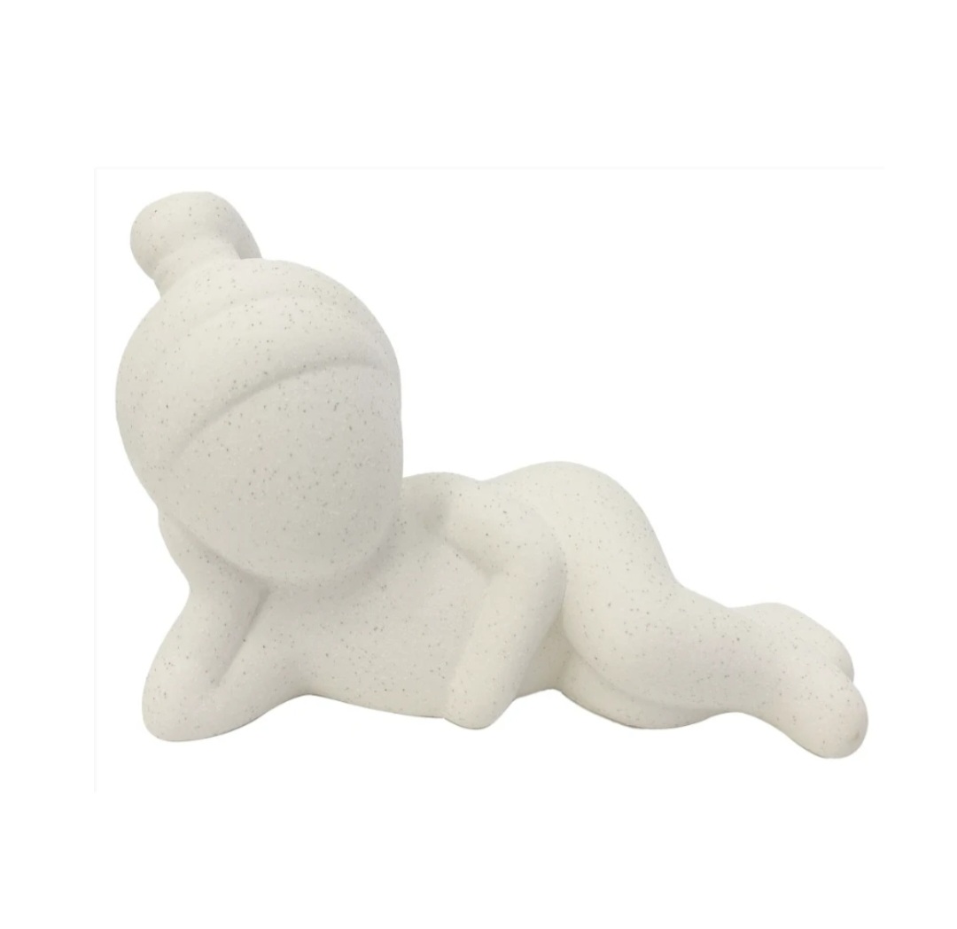 23134 ESCULTURA MENINA DEITADA EM DOLAMITA 15,5x7, - 550