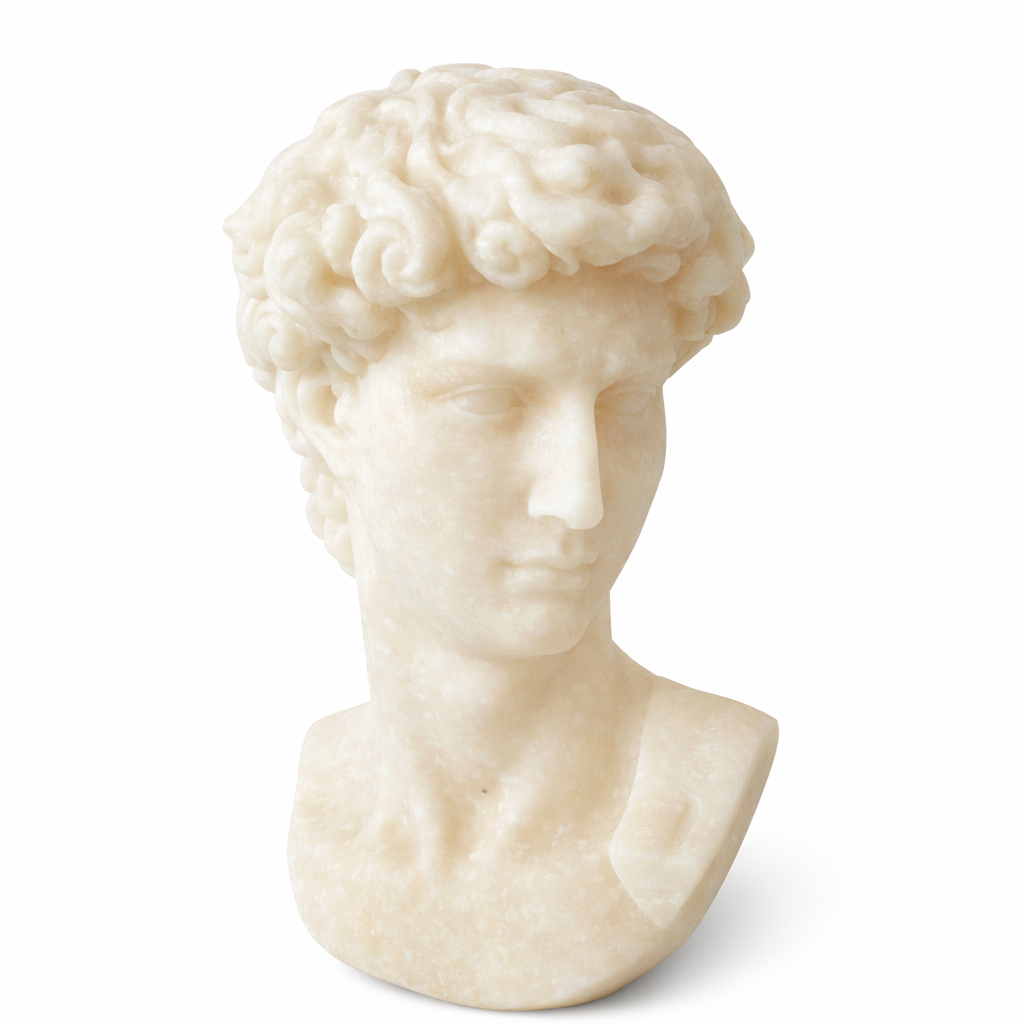 23650 ESCULTURA DAVI EM MARMORE 10X8,5X14 - 600