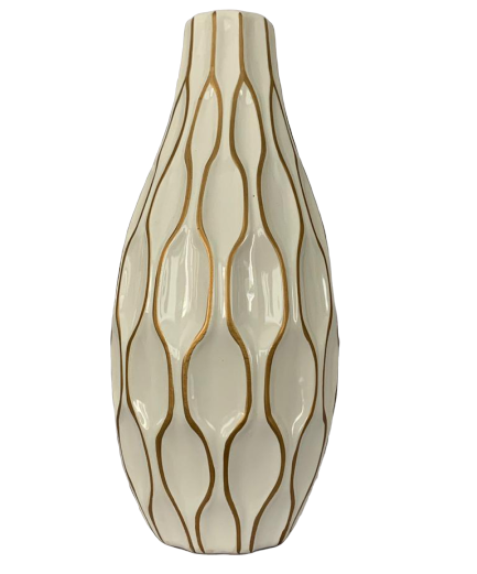 VASO EM CERAMICA BRANCO