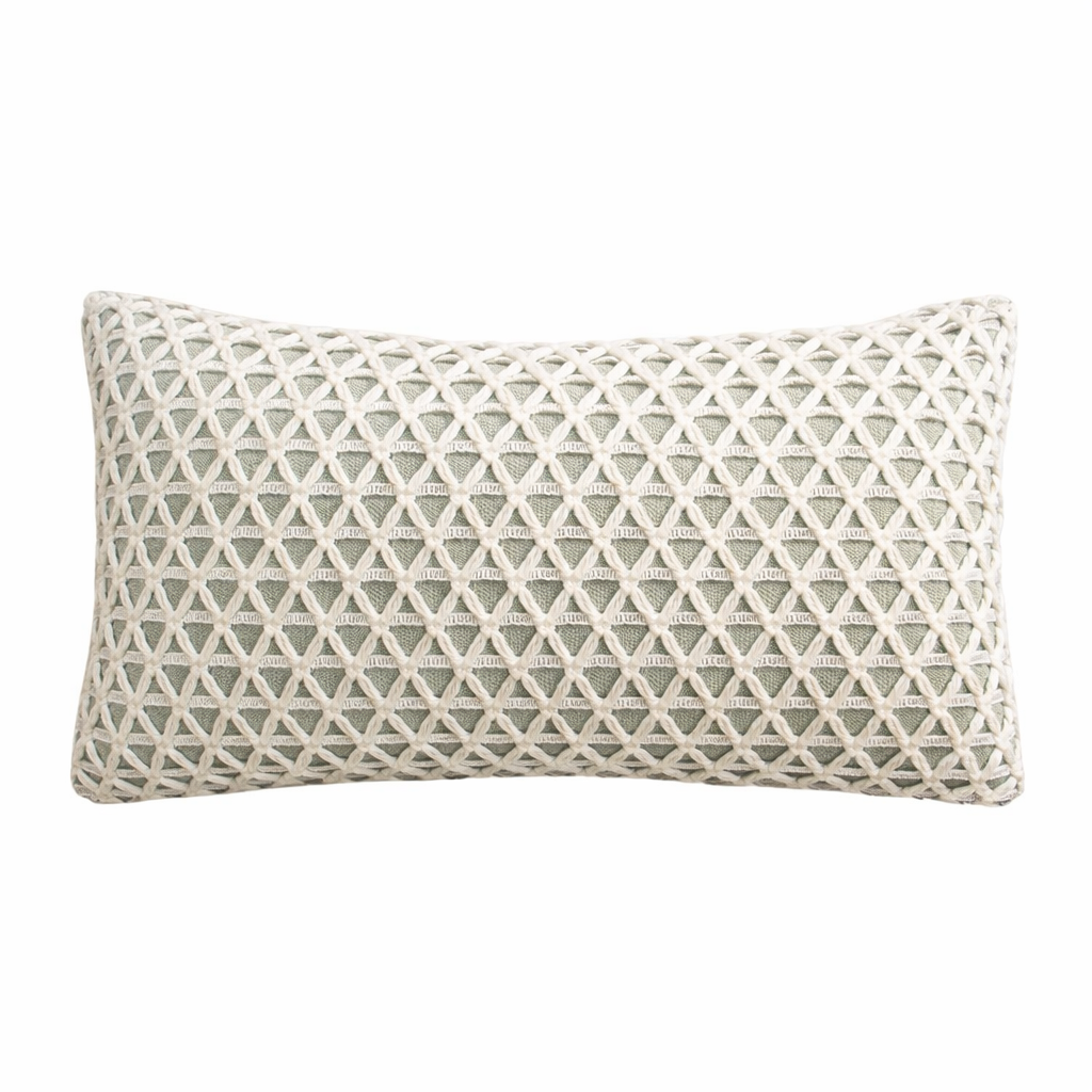 M10 CP ALMOFADA CROCHE PIRAMIDE VERDE 30X50