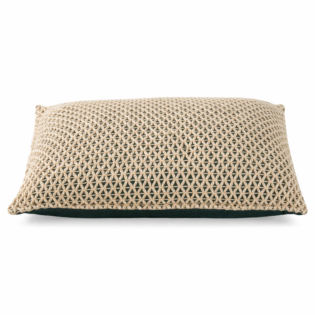 M04 CP ALMOFADA CROCHE CRISTAL VERDE 30X50