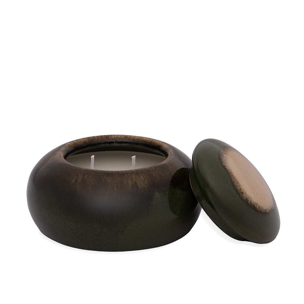 VELA COM SUPORTE EM CERAMICA