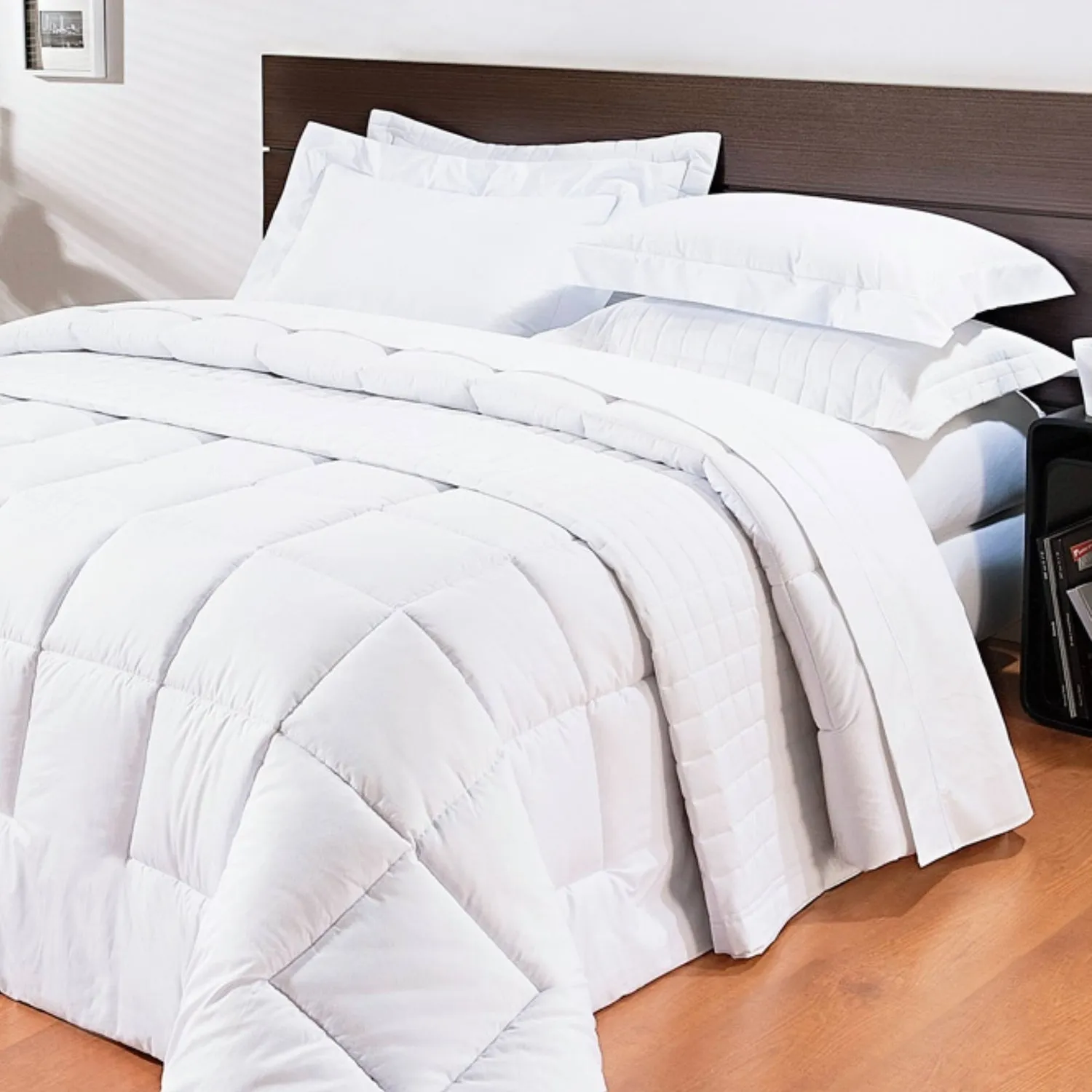 PRATIC ROUPA DE CAMA QUEEN - BRANCO / DOCE DE LEITE